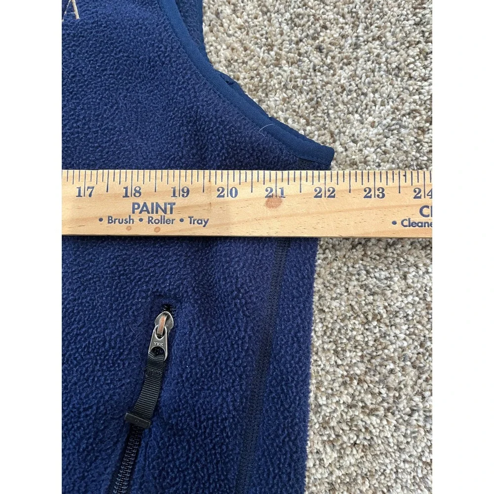 Patagonia Synchilla‎ Fleece Vest Mens Large Navy Blue Full Zip Embroidered